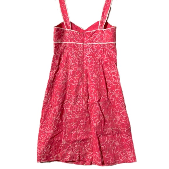 Vintage Lilly Pulitzer Pink Floral Embroidered Mini Sundress Size 6 - Picture 2 of 4